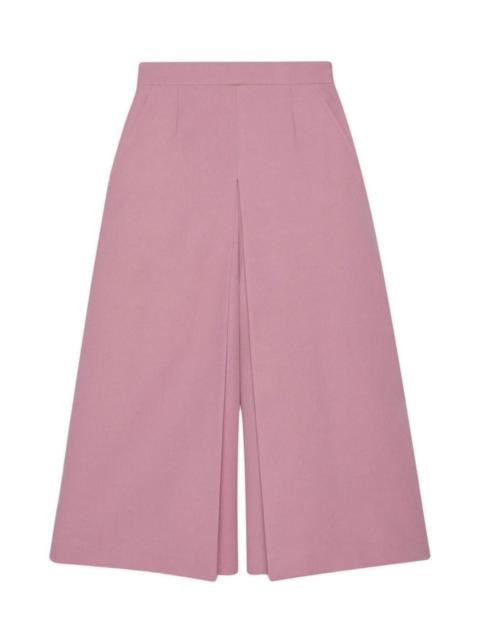 Wool silk culotte pant