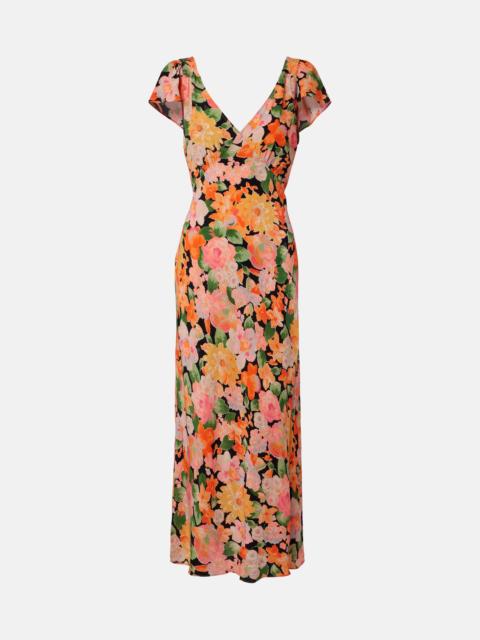 RIXO Cathy floral crêpe midi dress