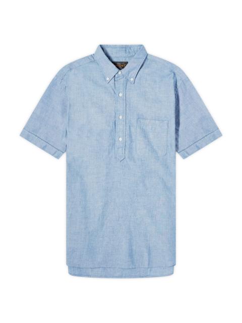 Beams Plus Button Down Popover Short Sleeve Chambray Shirt