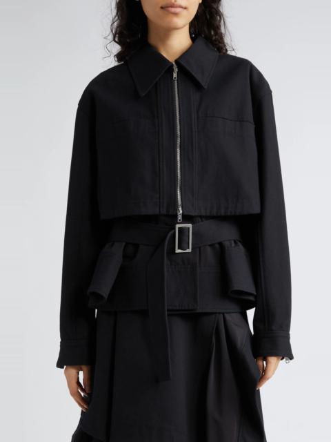 3.1 Phillip Lim Double Layer Belted Cotton Utility Jacket