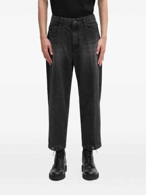 ADER error embroidered-trim jeans