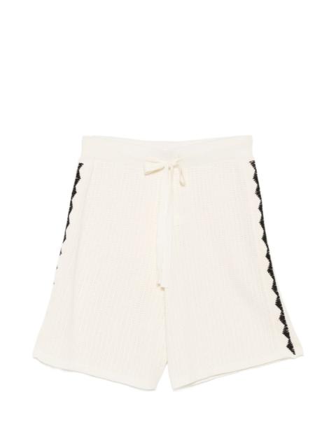 COMMAS triangle-embroidered shorts