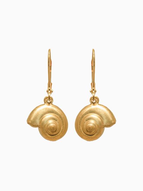 LoveShackFancy We Dream In Colour Round Shell Earrings