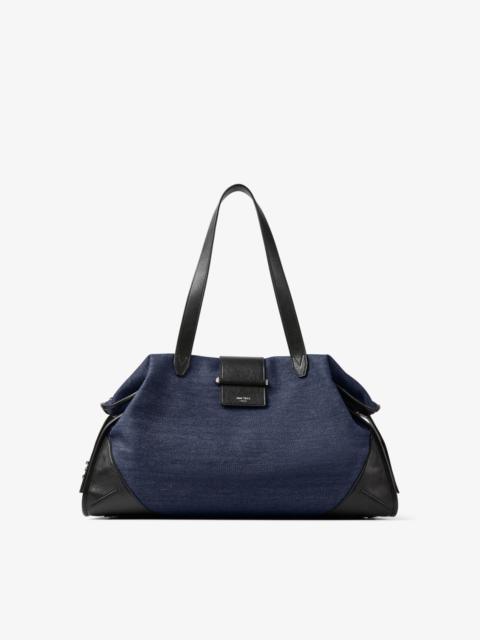 JIMMY CHOO Bar Holdall Large Dark Denim and Leather Holdall Bag
