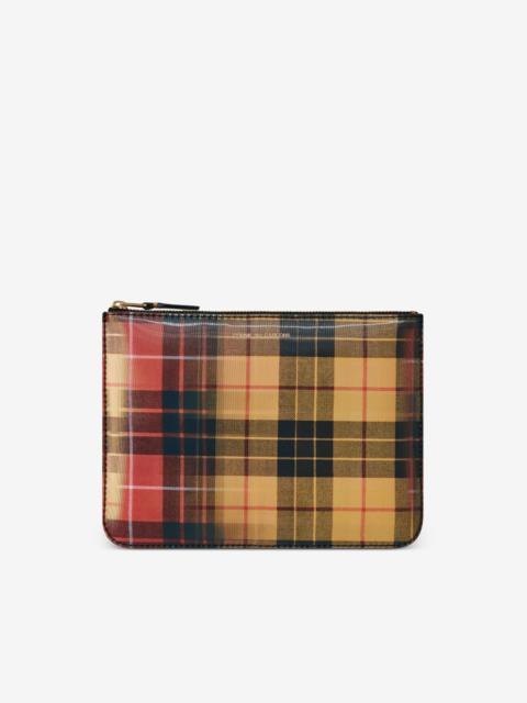Comme Des Garçons lenticular tartan zip pouch