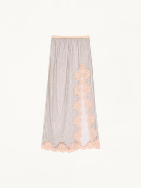 Valentino LONG SKIRT IN SHEER TULLE