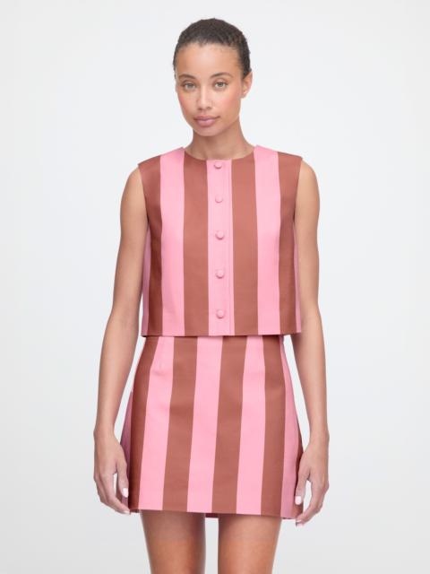 Hill House Home The Rosalie Top - Coral Cabana Stripe