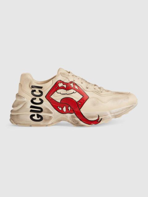 GUCCI Women's Rhyton sneaker with mouth print