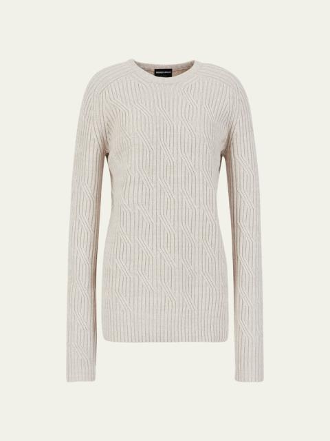 GIORGIO ARMANI Alashan Ribbed Cashmere Sweater