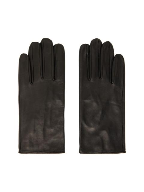 ERNEST W. BAKER Black Leather Gloves