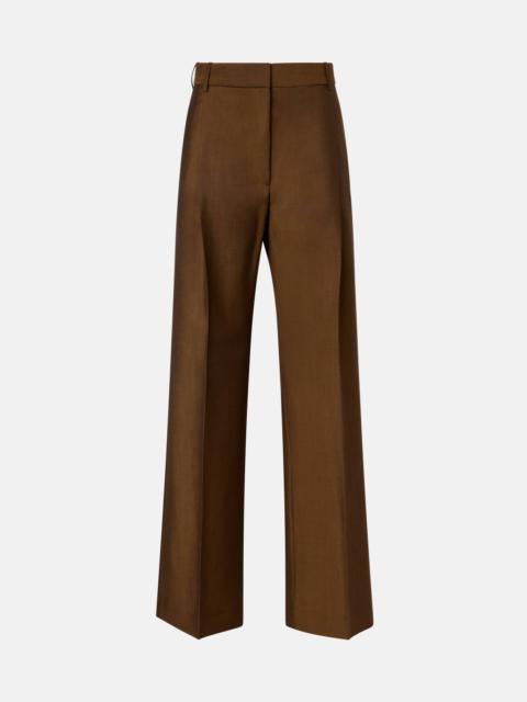 RÓHE High-rise wool and mohair straight pants