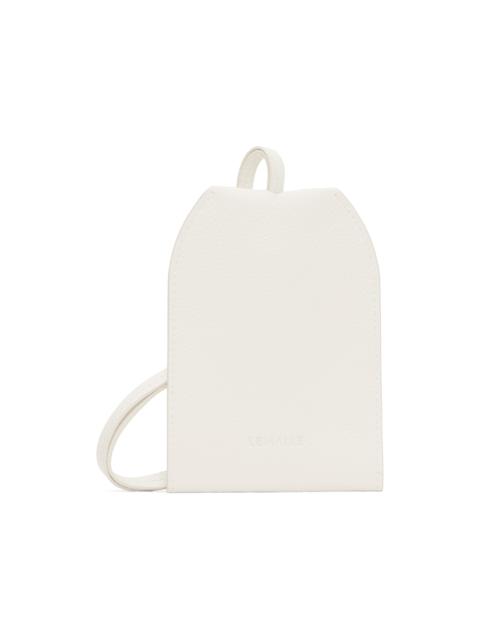 Lemaire White Enveloppe Key Ring Pouch