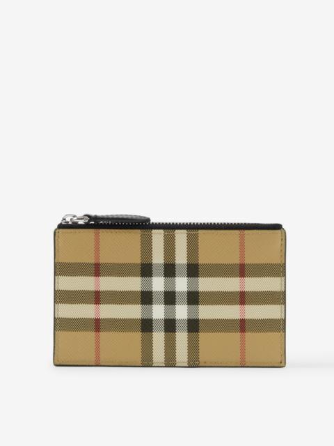 Burberry Vintage Check Zip Card Case