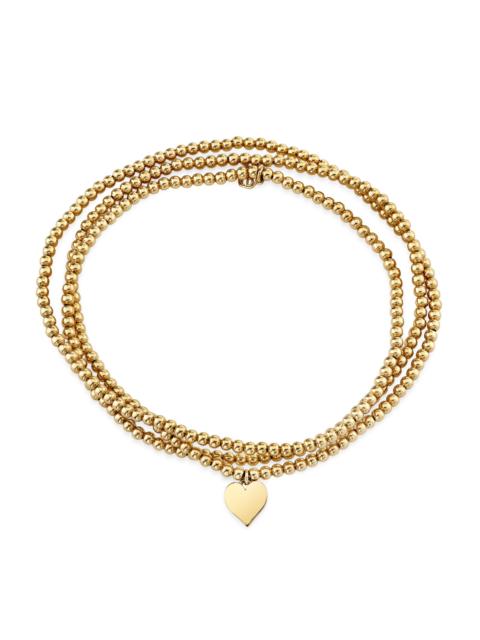 SYDNEY EVAN Women's Tiny Heart 14K Yellow Gold Beaded Wrap Bracelet - Yellow Gold