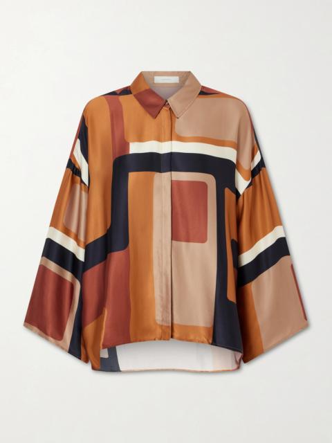 FAITHFULL Cora Printed Satin Shirt