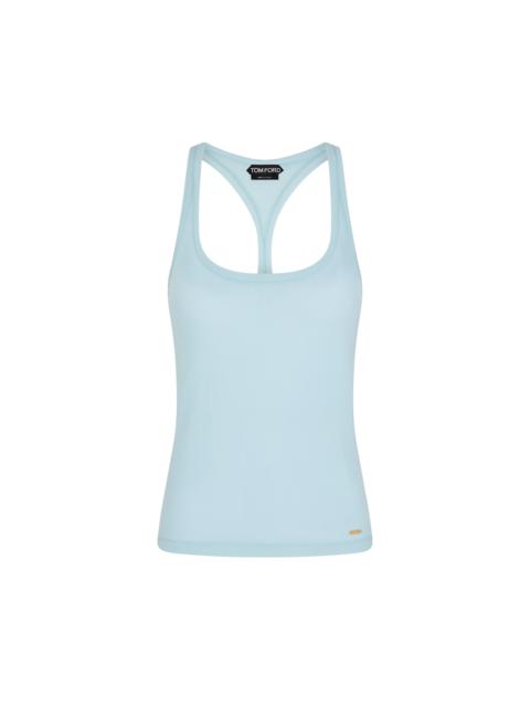 TOM FORD LUSTROUS MICRO-RIB JERSEY RACERBACK TANK TOP
