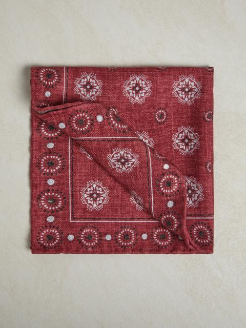 Brunello Cucinelli Double face silk pocket square