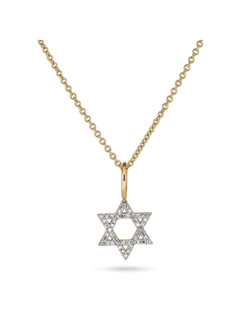 STONE AND STRAND Pave Star of David Necklace