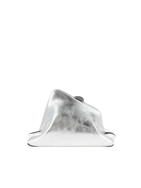 THE ATTICO Day Off Small craquelé-effect leather clutch