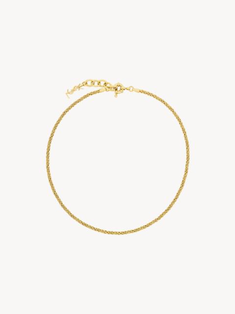 SAINT LAURENT SHORT CHAIN NECKLACE IN METAL
