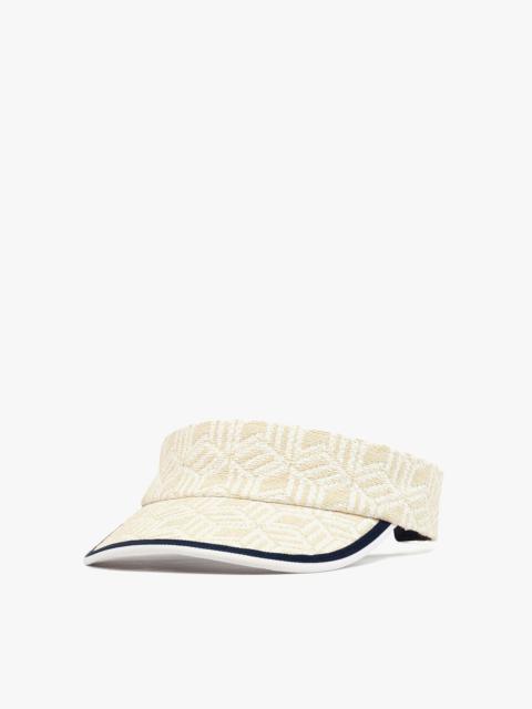 MCM Visor in Cubic Monogram Raffia