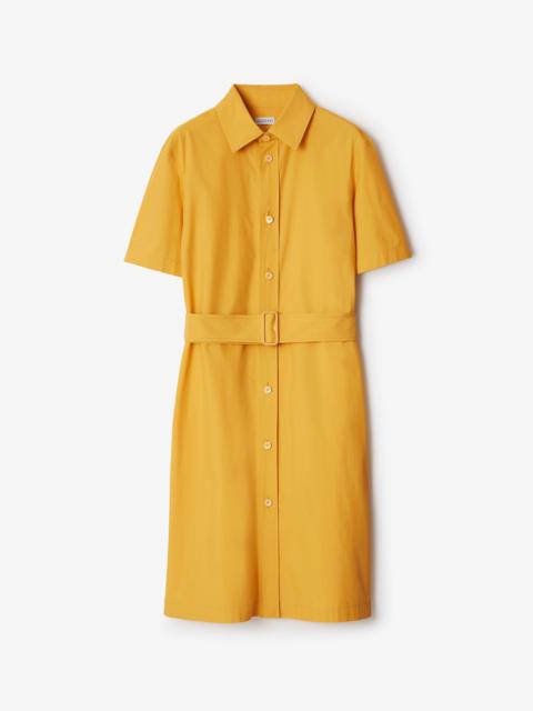 Cotton Blend Shirt Dress