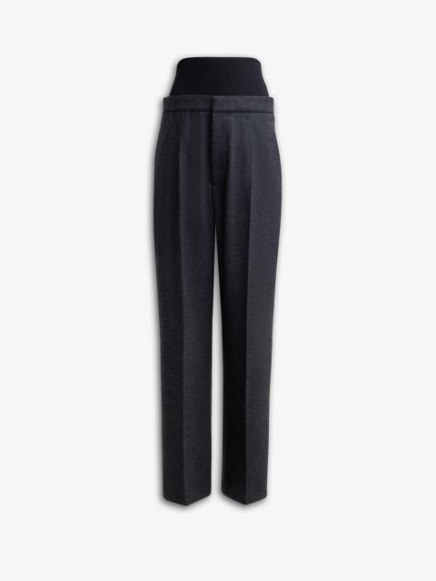 Alaïa FLANNEL PANTS WITH KNITTED WAISTBAND