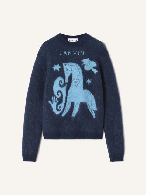 Lanvin LUNAR YEAR JACQUARD MOHAIR SWEATER