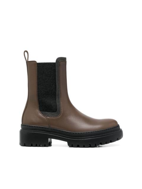 Brunello Cucinelli slip-on leather Chelsea boots