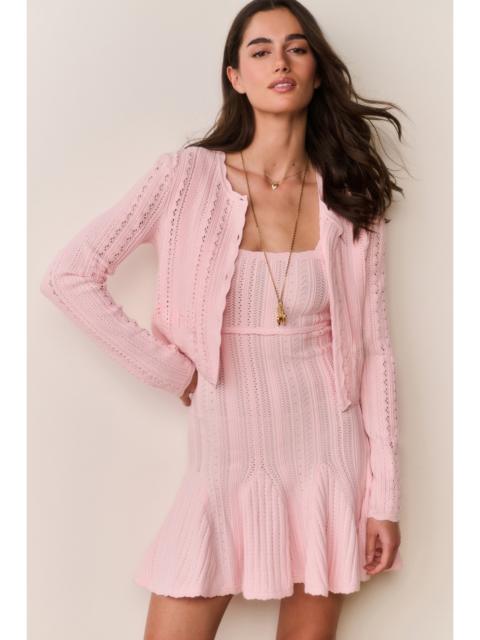 LoveShackFancy Peridot Stretch Pointelle Cardigan