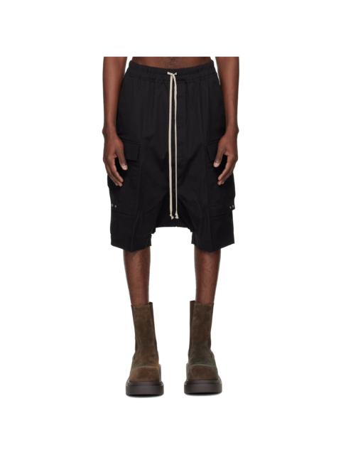 Rick Owens Black Temple Cargo Pod Shorts