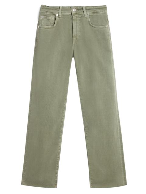 7 For All Mankind Women's Calie Straight-Leg Crop Jeans - Army