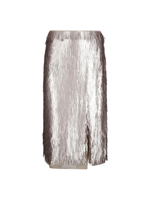 RÓHE fringed midi skirt
