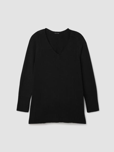 EILEEN FISHER Peruvian Cotton Blend V-Neck Top