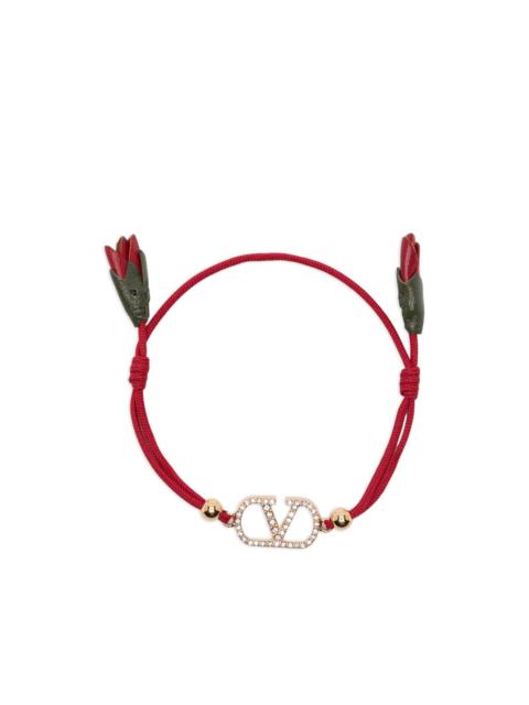 Valentino flower-embellishment crystal bracelet