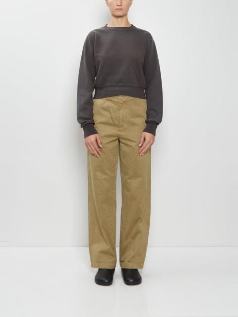AURALEE Dyed Cotton Chino Pants — Beige