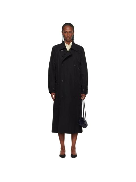LE17SEPTEMBRE Black Crisp Raglan Trench Coat