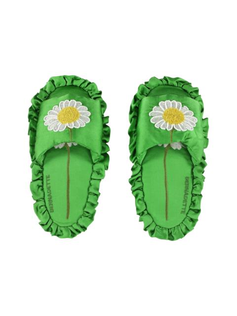 BERNADETTE Silk Daisy Slippers