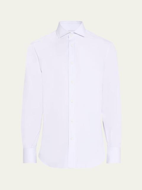 Brunello Cucinelli Men's Cotton Canvas Dress Shirt
