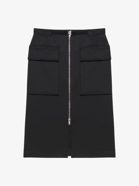 Givenchy ZIPPED SKIRT WITH POCKETS AND 4G BELT