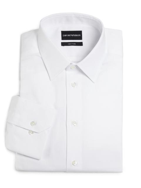 EMPORIO ARMANI Men's Cotton Button-Front Shirt - White