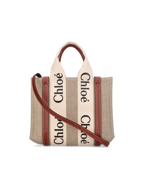 Chloé Small Woody Tote Bag in Linen