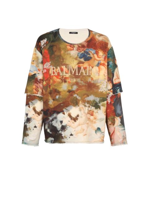 Balmain Sky print trompe-l'oeil sweatshirt