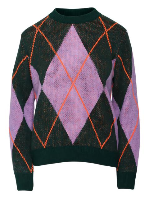 ESSENTIEL ANTWERP argyle-pattern sweater