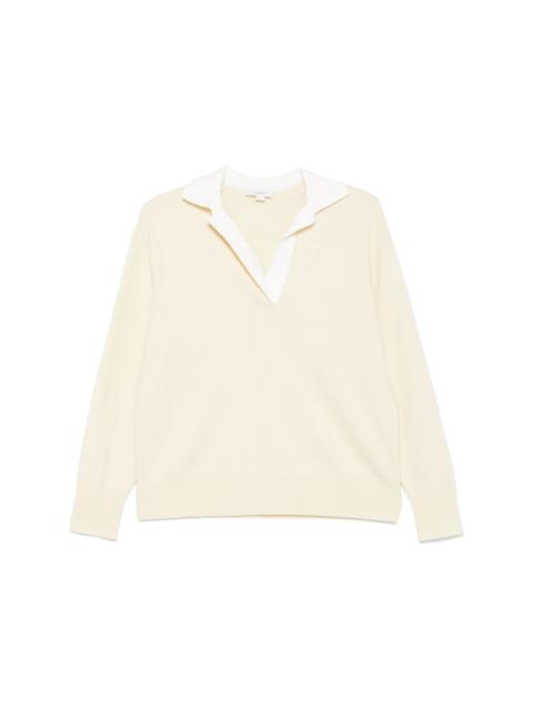 Vince contrast-collar sweater