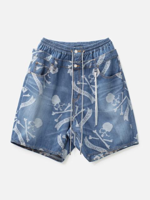 MASTERMIND WORLD ALOHA EASY DENIM SHORTS