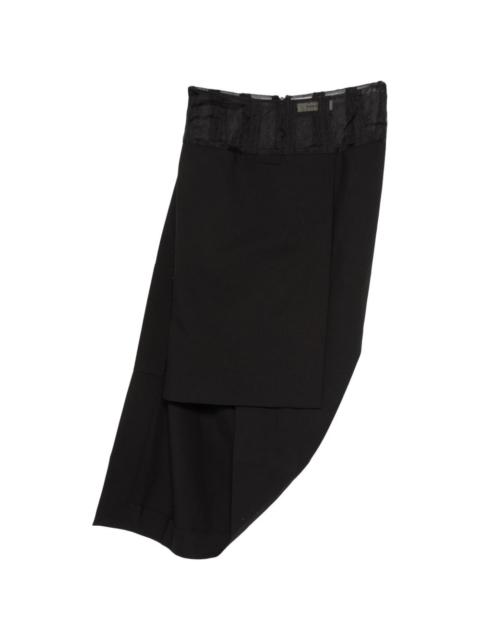 entire studios tailored drape skirt black