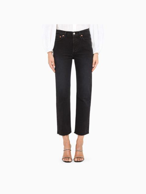 RE/DONE Black cropped trousers