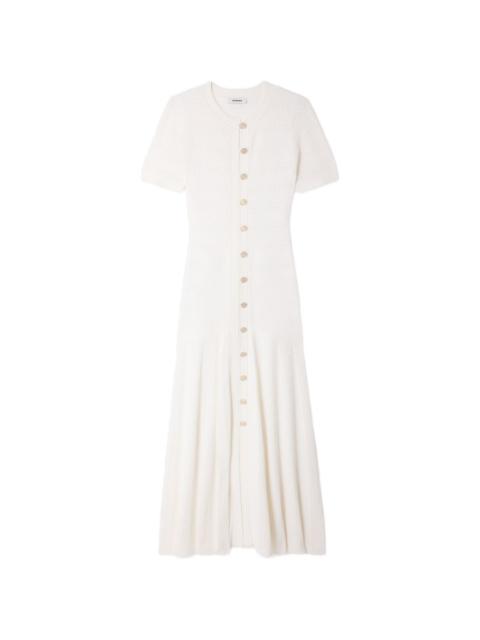 Sandro button knitted midi dress