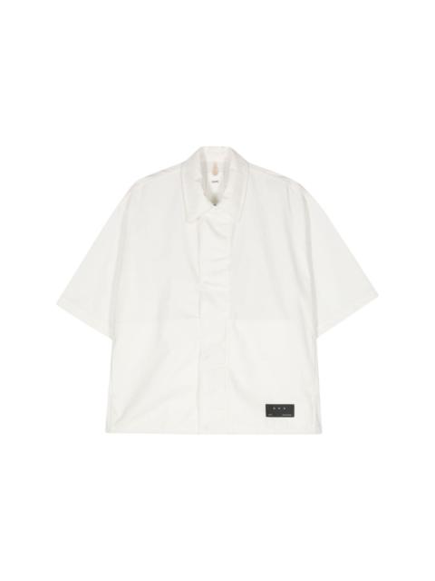 logo-patch cotton shirt